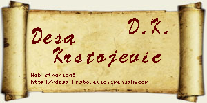 Desa Krstojević vizit kartica